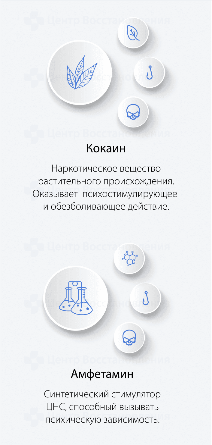 Кокаин и амфетамин