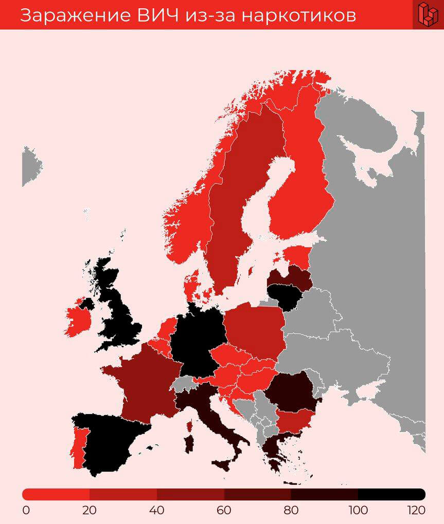 Где наркоманы чаще всего заражаются ВИЧ-инфекцией